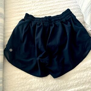 Size 4 Lululemon hotty hot running shorts navy blue